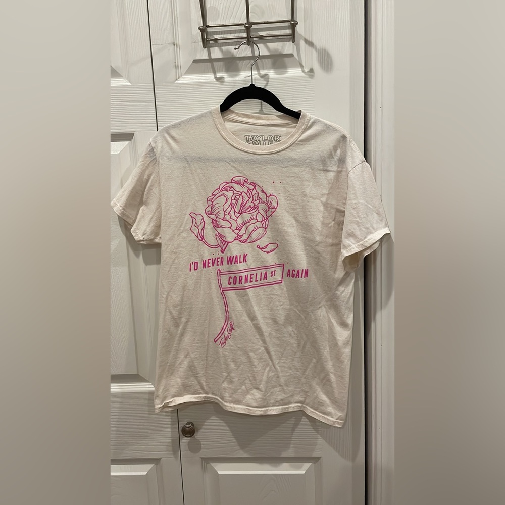 Taylor swift Lover Cornelia street cream & hot pink shirt
